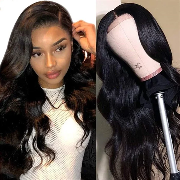 MDL Hair 28 inch 4x4 Lace Front Body Wave Human Hair Wigs Brazilian Virgin Hair 4x4 Lace Closure Wig 130% Density Pre Plucked Hairline Human Hair Lace Front Wigs With Baby Hair - Image 6