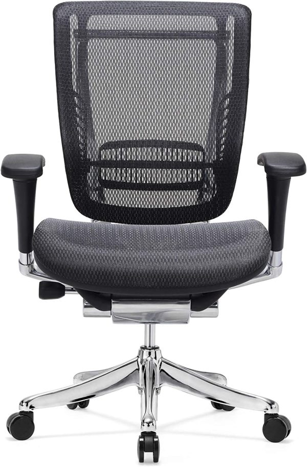 GM Seating Enklave Executive Hi Swivel Office Chair with Headrest (Black & Chrome no Headrest) - Image 4