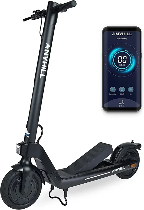 ANYHILL Electric Scooter for Adults, E Scooter with Detachable Battery, 24-28Miles & 19 MPH, 750W Motor Sport Scooter,10'' Pneumatic Tires Commuting Electric Scooter with Regenerative Braking System.