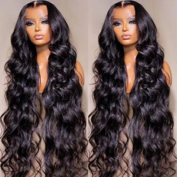 Maxine 32 inch Lace Front Wig Human Hair Wigs for Black Women Body Wave 13x4 HD Lace Frontal Wig 180% Density Brazilian Body Wave Virgin Hair Lace Frontal Wigs Pre Plucked with Baby Hair - Image 3