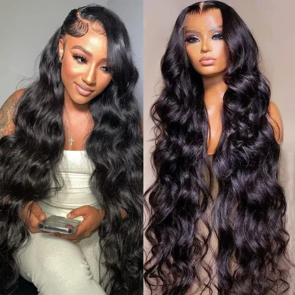 Maxine 32 inch Lace Front Wig Human Hair Wigs for Black Women Body Wave 13x4 HD Lace Frontal Wig 180% Density Brazilian Body Wave Virgin Hair Lace Frontal Wigs Pre Plucked with Baby Hair