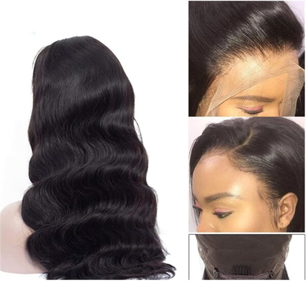 ANIUXIAOGE Body Wave Lace Front Wigs Human Hair Pre Plucked 13×6 HD Transparent Lace Frontal Wig with Baby Hair Brazilian Body Wave Wig for Black Women, Natural Hairline (Size : 40inch) - Image 4