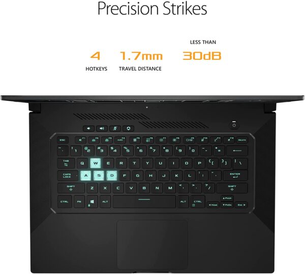 ASUS TUF Dash 15 (2021) Ultra Slim Gaming Laptop, 15.6” 144Hz FHD, GeForce RTX 3050 Ti, Intel Core i7-11370H, 8GB DDR4, 512GB PCIe NVMe SSD, Wi-Fi 6, Windows 10, Eclipse Grey Color, TUF516PE-AB73 - Image 7