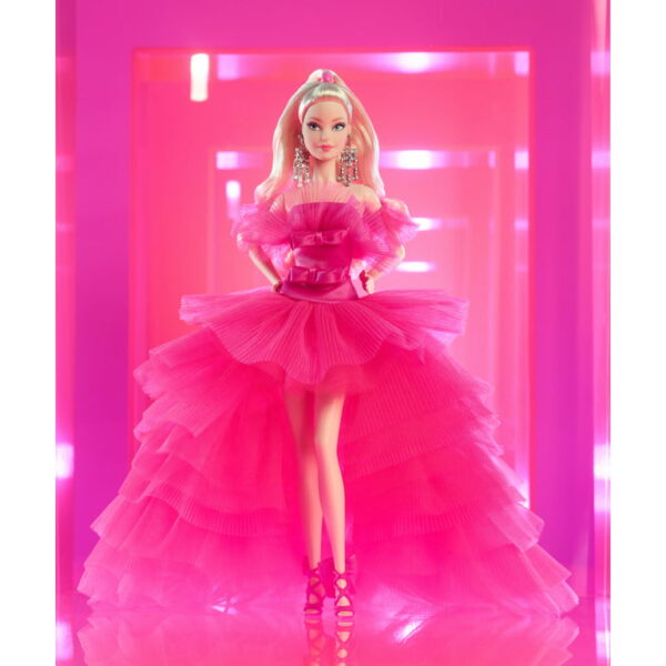 Barbie Signature Pink Collection Doll, Silkstone Barbie Doll in Tulle Gown - Image 2