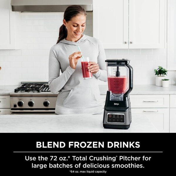 Ninja BN701 Professional Plus Bender, 1400 Peak Watts, 3 Functions for Smoothies, Frozen Drinks & Ice Cream with Auto IQ, 72-oz.* Total Crushing Pitcher & Lid, Dark Grey - Image 2