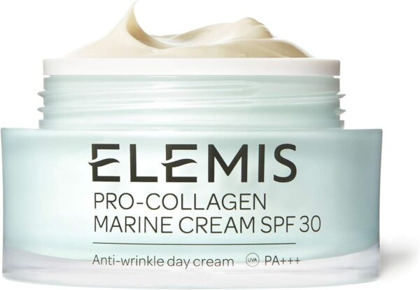 ELEMIS Pro-Collagen Marine Cream SPF 30, Lightweight Anti-Wrinkle Daily Face Moisturizer Firms, Smoothes, Hydrates, & Delivers Sun Protection