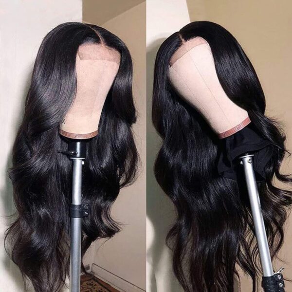 Siji Mei Lace Front Wigs Human Hair Body Wave 4x4 Lace Closure Wigs for Black Women Pre Plucked with Baby Hair 150% Density Brazilian Lace Front Closure Wigs Human Hair Natural Color 18 Inch - Image 2