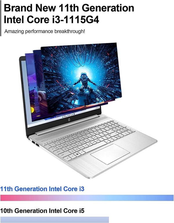 HP 15.6" Micro-Edge HD Laptop, Intel Core i3-  1115G4 up to 4.1GHz (Beat i5-1035G4), 16GB  RAM, ITB PCIe SSD, Wi-Fi 6, Lightweight,  Bluetooth, Webcam, Fast Charge, 11 Hours  Battery Life, HDMI, Win11 - Image 4