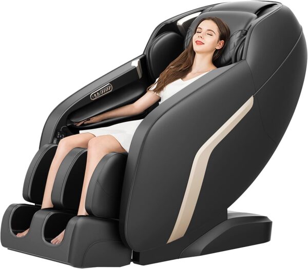 Massage Chair,Zero Gravity SL Track Massage Chairs, Full Body Shiatsu Massage Chair Recliner with Space Saving, Auto Body Detection, Thai Stretching, Bluetooth Speaker, Heat