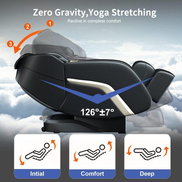 Massage Chair,Zero Gravity SL Track Massage Chairs, Full Body Shiatsu Massage Chair Recliner with Space Saving, Auto Body Detection, Thai Stretching, Bluetooth Speaker, Heat - Image 2