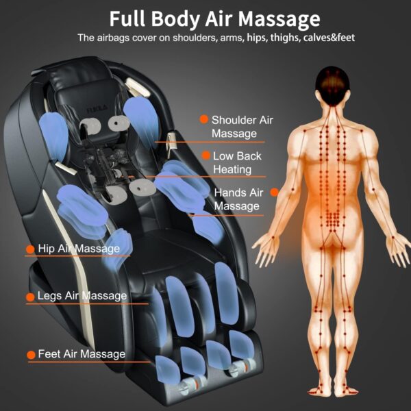 Massage Chair,Zero Gravity SL Track Massage Chairs, Full Body Shiatsu Massage Chair Recliner with Space Saving, Auto Body Detection, Thai Stretching, Bluetooth Speaker, Heat - Image 4