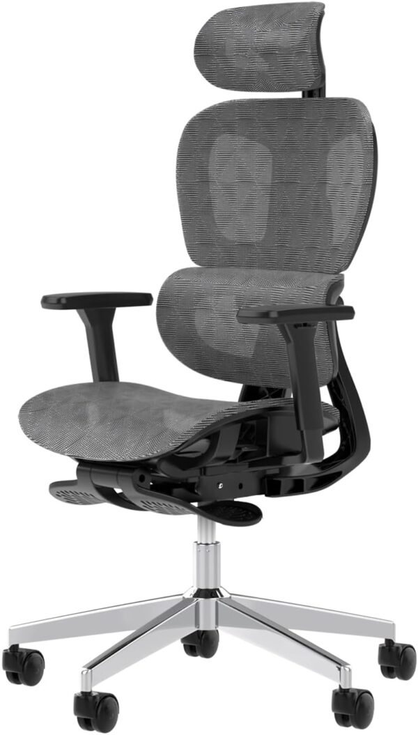 Ergonomic Mesh Office Chair with 3D Adjustable Armrest,High Back Desk Computer Chair Ergo3d Ergonomic Office Chair with Wheels for Home & Office Darkgrey - Image 3