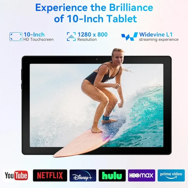 Tablet 10 Inch Android 14 Tablets,10GB+64GB,1TB Expand, Widevine L1 Compatible Octa-Core Tablet with WiFi 6,5000mAh,Dual 8MP Camera, Face ID Android Tablet (White) - Image 5