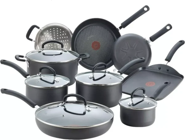 T-fal Ultimate Hard Anodized Nonstick Cookware Set 14 Piece, Oven Broiler Safe