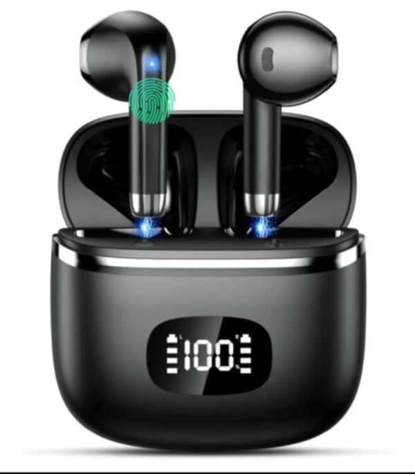 Wireless Earbuds, Bluetooth 5.3 Headphones in Ear with 4 ENC Noise Cancelling Mic, HiFi Stereo Deep Bass Wireless Earphones 40H Playtime, in-Ear Earbud Bluetooth Dual LED Display IP7 Waterproof, USB-C