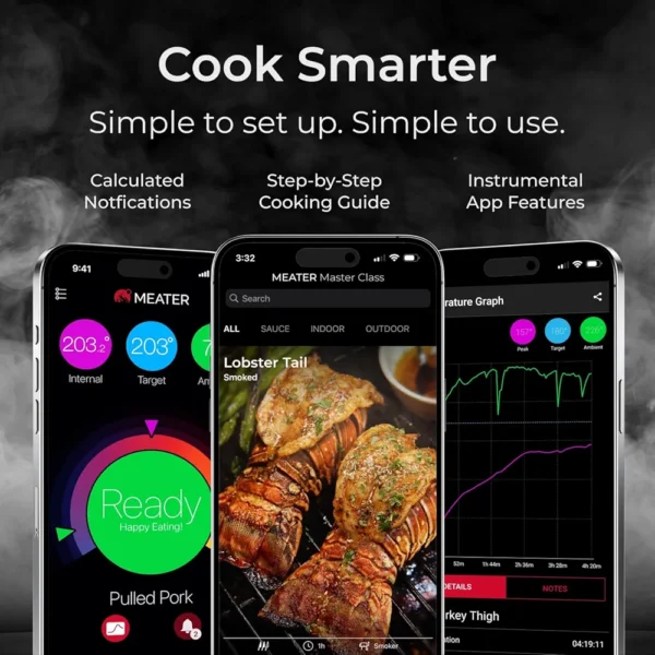 MEATER Pro XL Wireless Smart Meat Thermometer - 4 Multi-Sensor Probes, Bluetooth & WiFi, 1000°F Heat Resistance, Certified Accuracy for BBQ, Oven, Grill, Smoker, Air Fryer, Deep Fryer, Sous Vide - Image 2