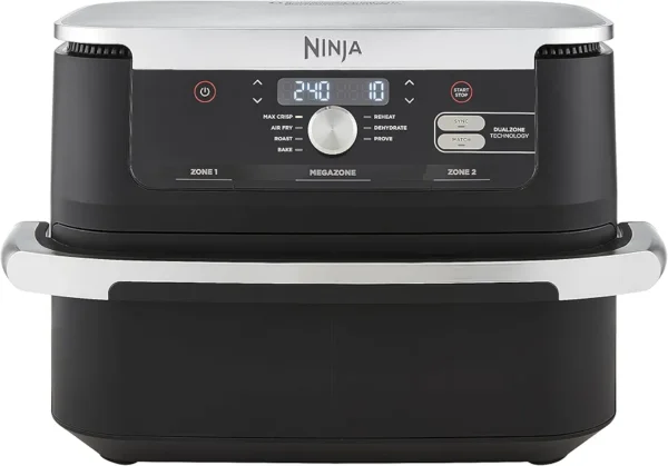 NINJA Foodi FlexDrawer Air Fryer, Dual Zone with Removable Divider, Large 10.4L Drawer, 7-in-1, Double Zone, Dishwasher Safe Non-Stick, Black & Copper, AF500EUCP