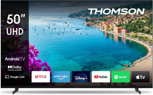 THOMSON 50 Pouces (126 cm) UHD Télé Smart Android TV-50UA5S13-