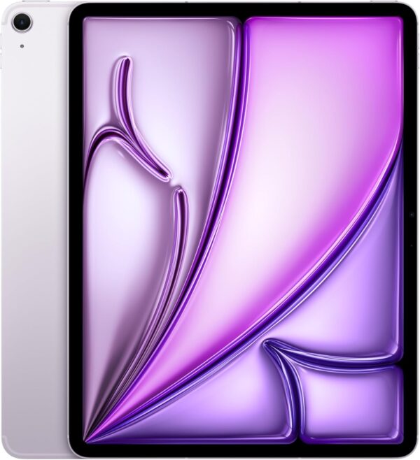 Apple iPad Air 13-inch (M2): Built for Apple Intelligence, Liquid Retina Display, 256GB, 12MP Front/Back Camera, Wi-Fi 6E + 5G Cellular, Touch ID, All-Day Battery Life — Purple